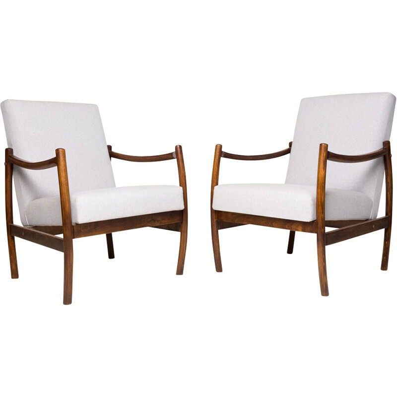 Set of 2 Beige "Club" Armchairs by Radom Furniture Factories - 1960s