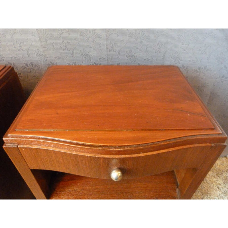 Vintage pair of bedside rosewood table - 1950s