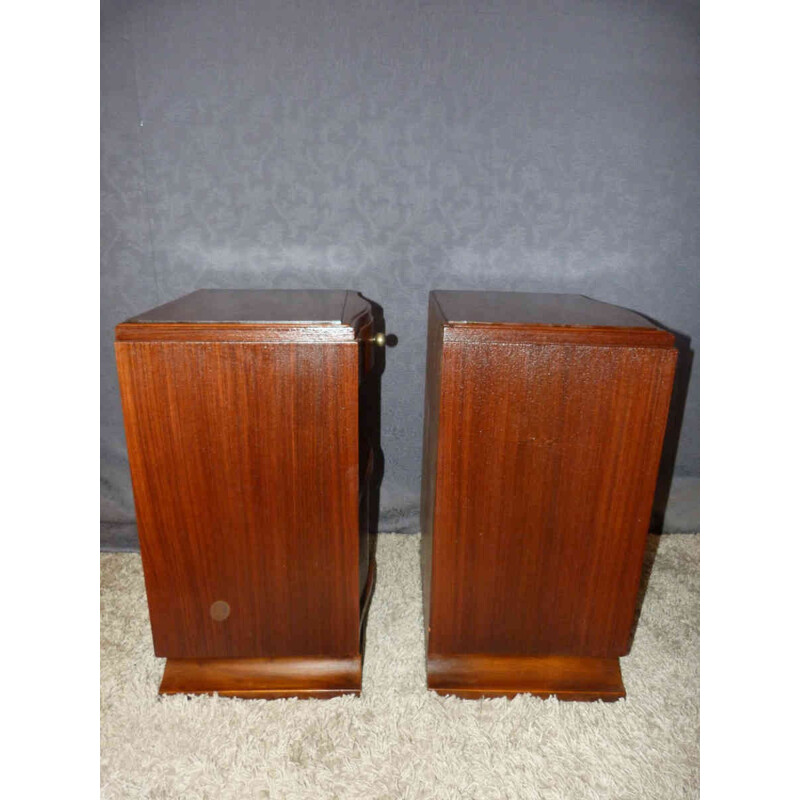 Vintage pair of bedside rosewood table - 1950s
