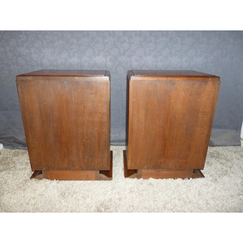 Vintage pair of bedside rosewood table - 1950s