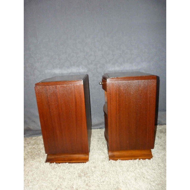 Vintage pair of bedside rosewood table - 1950s