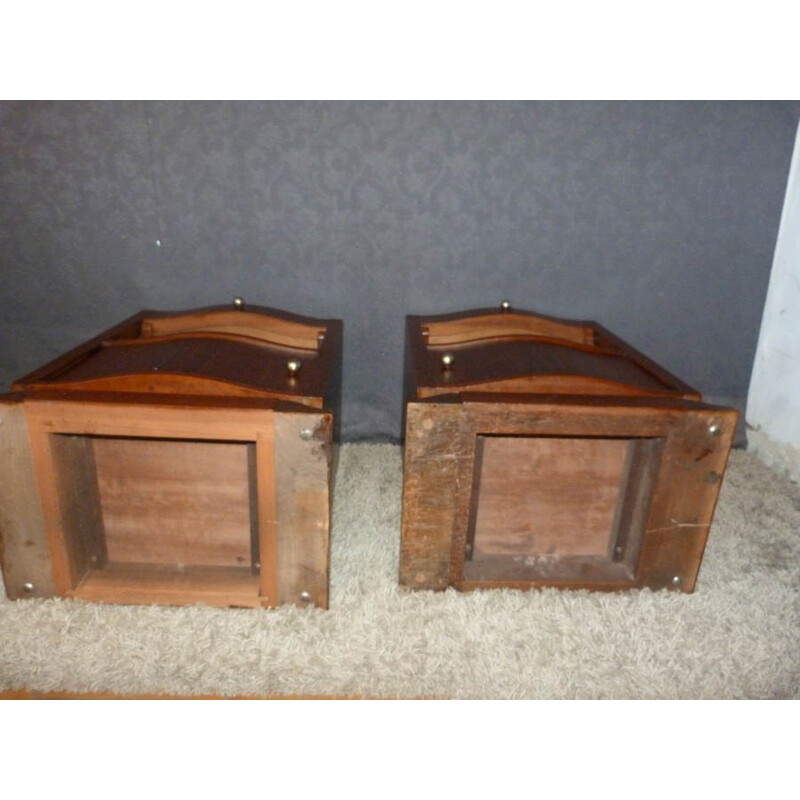 Vintage pair of bedside rosewood table - 1950s