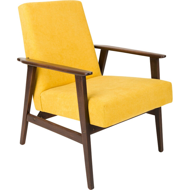 Vintage "Dante" Armchair in Mustard Yellow by Henry Lis - 1960s