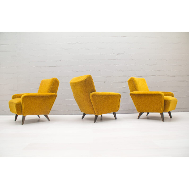 Italian Vintage Living Room Set in Yellow - 1950s