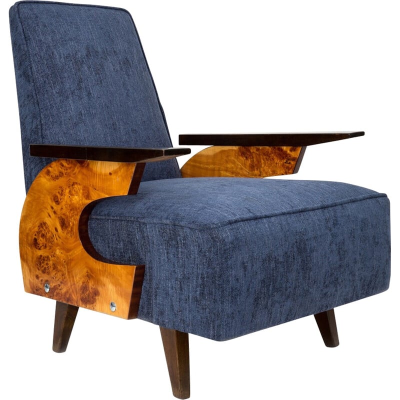 Vintage Navy Blue Armchair - 1960s