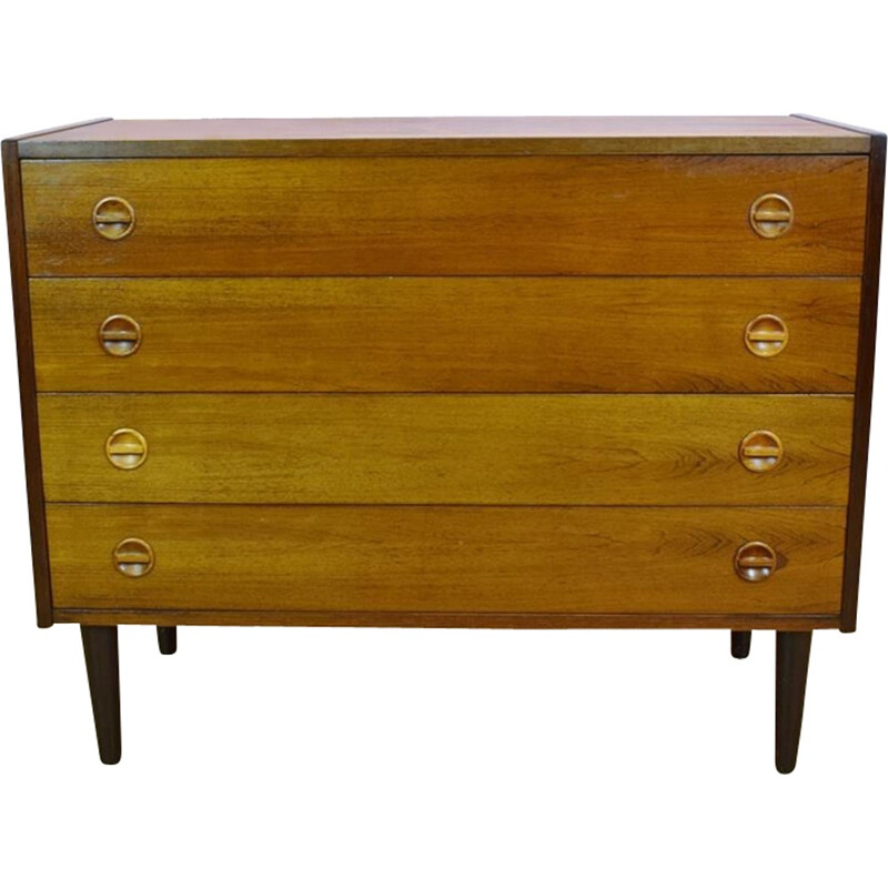 Vintage Danish rosewood bedroom chest of 4 drawers - 1960s