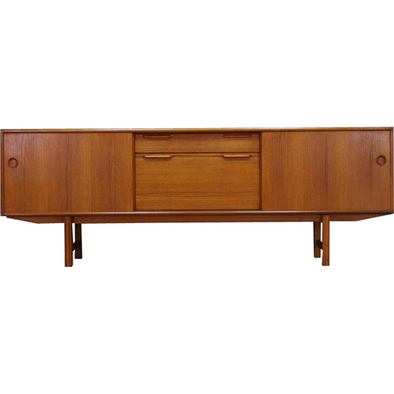 Vintage Danish teak sideboard with 2 drawers - 1960s