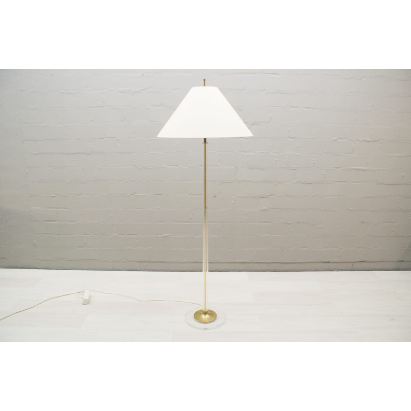 Lampada da terra Hollywood Regency in ottone vintage - 1960