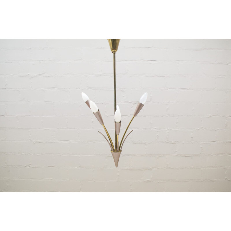 Vintage Italian 5-Arm ceiling lamp - 1950s