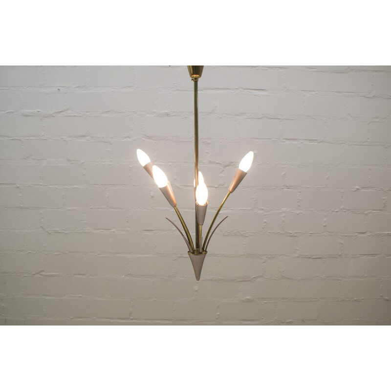 Vintage Italian 5-Arm ceiling lamp - 1950s