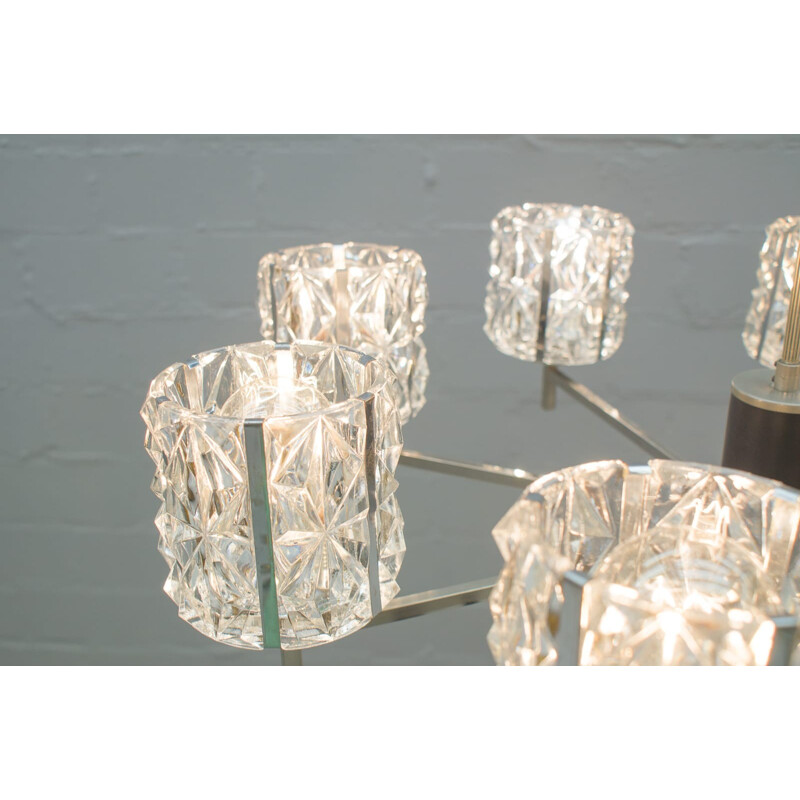 Candelabro de cristal vintage, Alemanha 1970