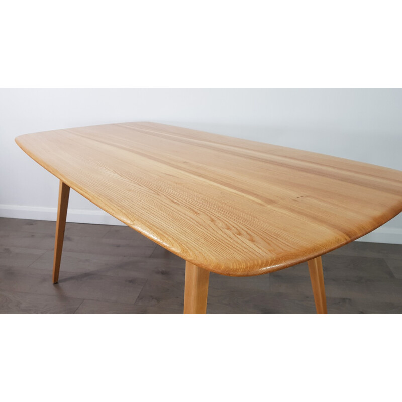 Vintage plank dining table by Ercol - 1960s