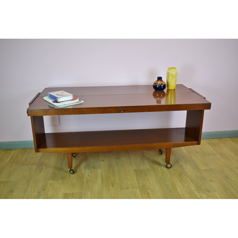 Vintage teak sideboard cabinet table - 1970s