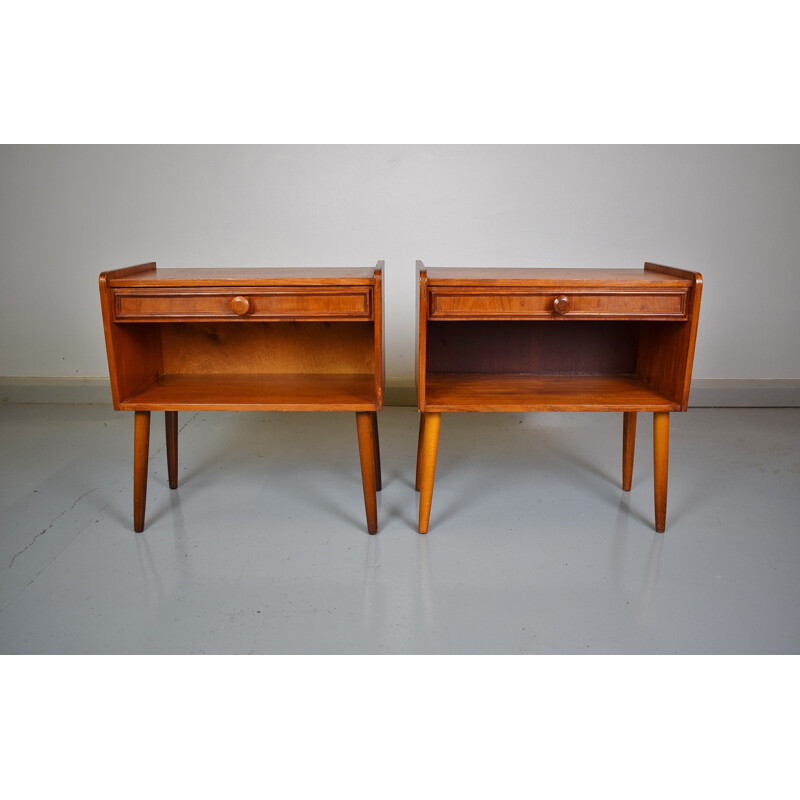 Paire de tables de chevet vintage danoise - 1960