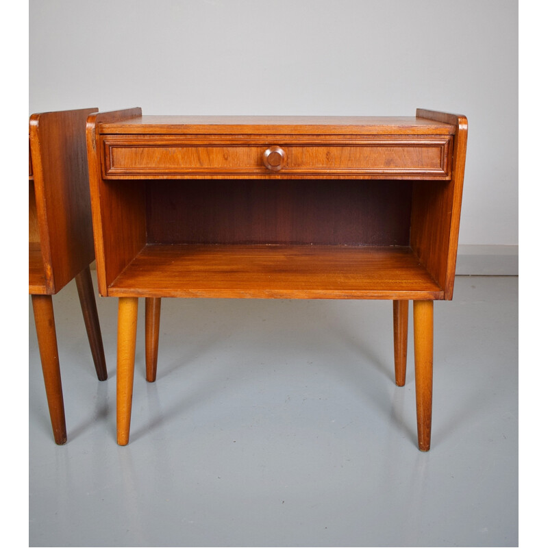 Vintage pair of Danish bedside cabinets - 1960s