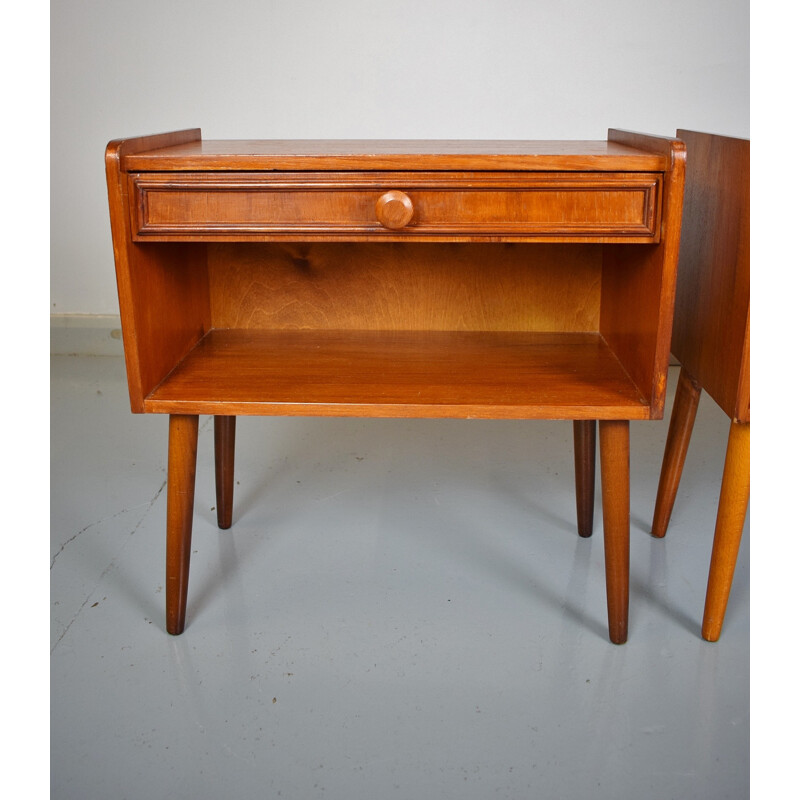 Vintage pair of Danish bedside cabinets - 1960s