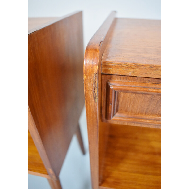 Vintage pair of Danish bedside cabinets - 1960s