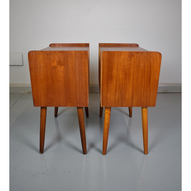 Vintage pair of Danish bedside cabinets - 1960s