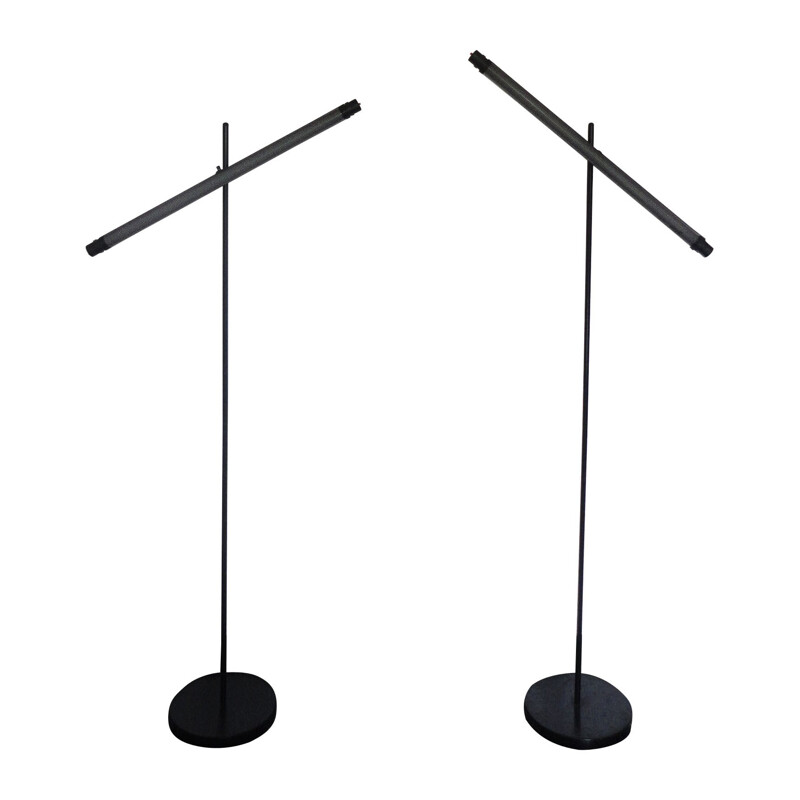 Paire de lampadaires minimalistes Lival - années 80