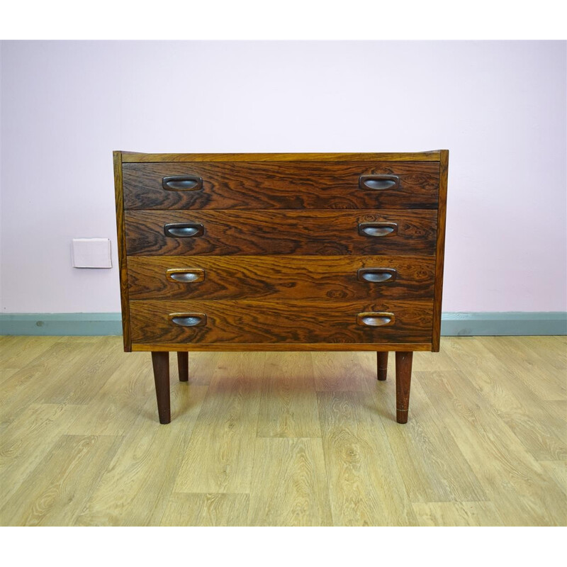 Vintage Danish rosewood chest of 4 drawers - 1960s