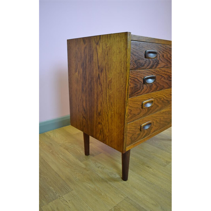 Vintage Danish rosewood chest of 4 drawers - 1960s