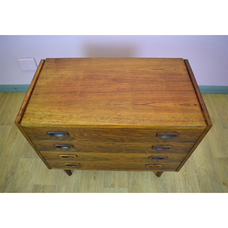 Vintage Danish rosewood chest of 4 drawers - 1960s