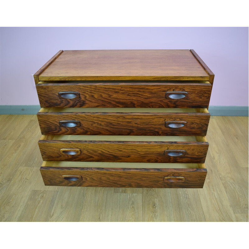 Vintage Danish rosewood chest of 4 drawers - 1960s