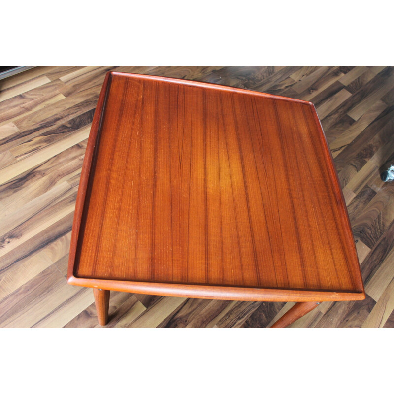 Vintage teak coffee side table by Grete Jalk for Glostrup, Denmark - 1960s