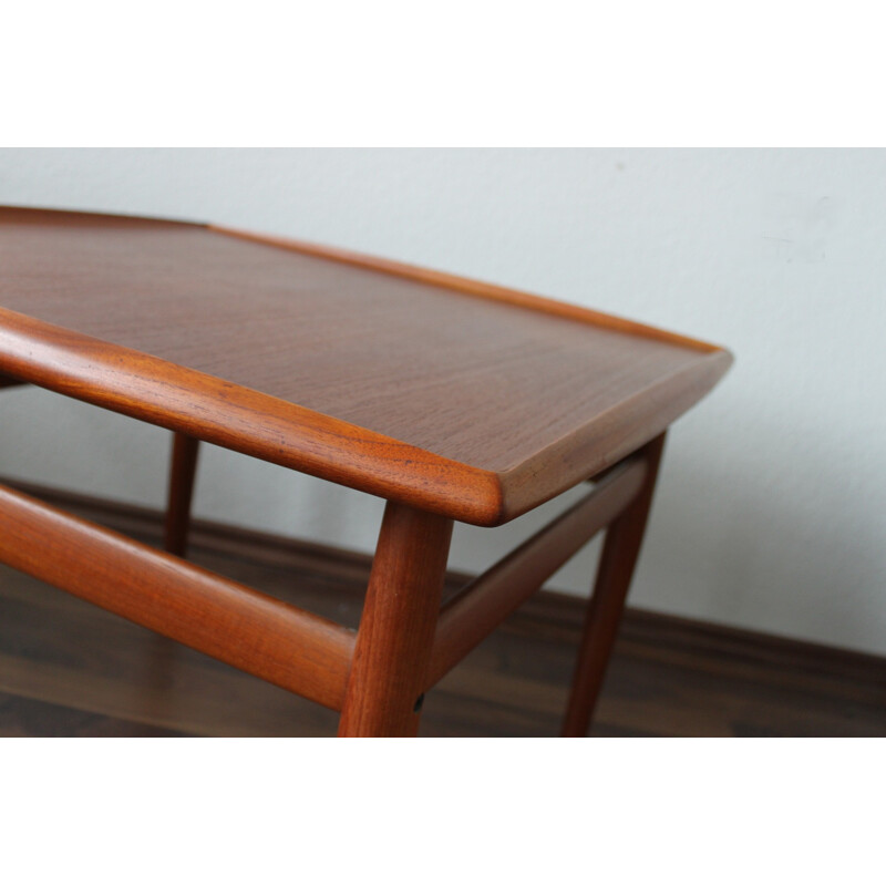 Vintage teak coffee side table by Grete Jalk for Glostrup, Denmark - 1960s