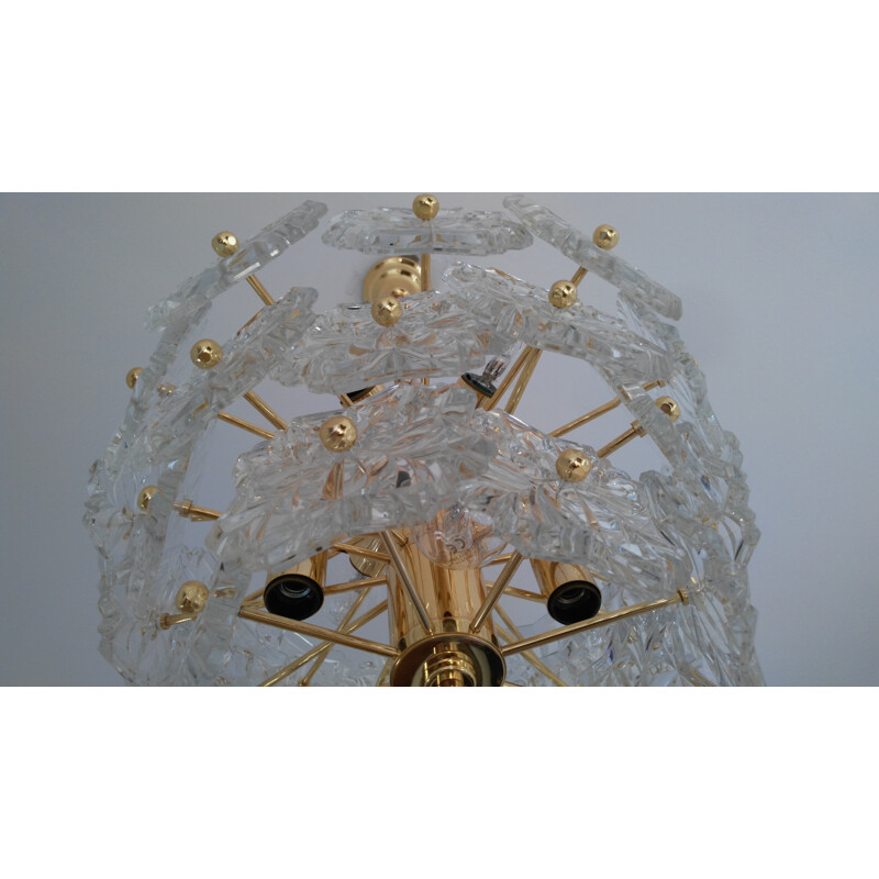 Vintage glass chandelier for Kinkeldey - 1970s