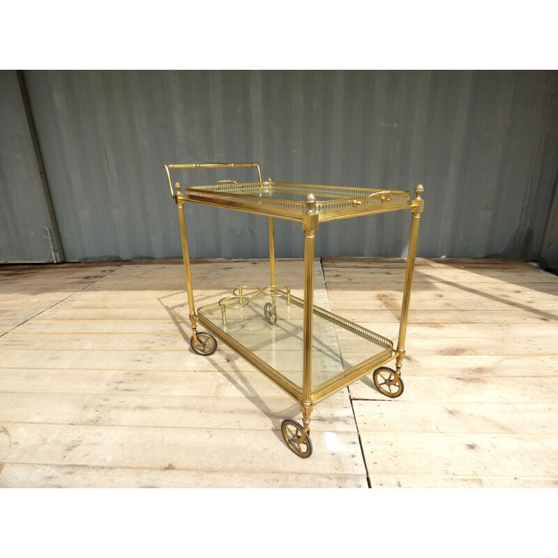 Vintage golden trolley for Maison Jansen - 1960s
