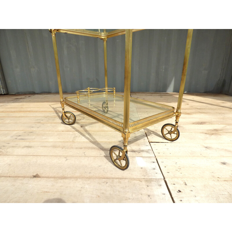 Vintage golden trolley for Maison Jansen - 1960s