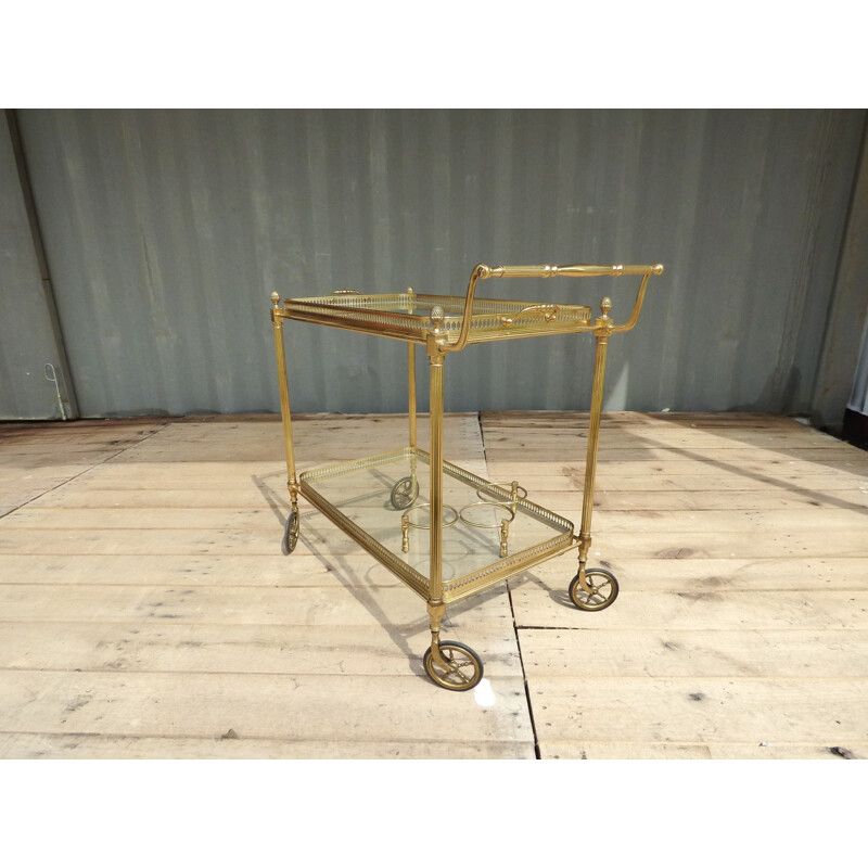 Vintage golden trolley for Maison Jansen - 1960s