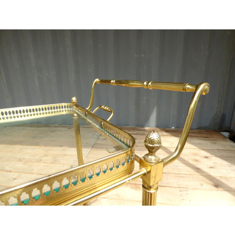 Vintage golden trolley for Maison Jansen - 1960s