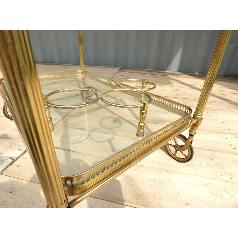 Vintage golden trolley for Maison Jansen - 1960s