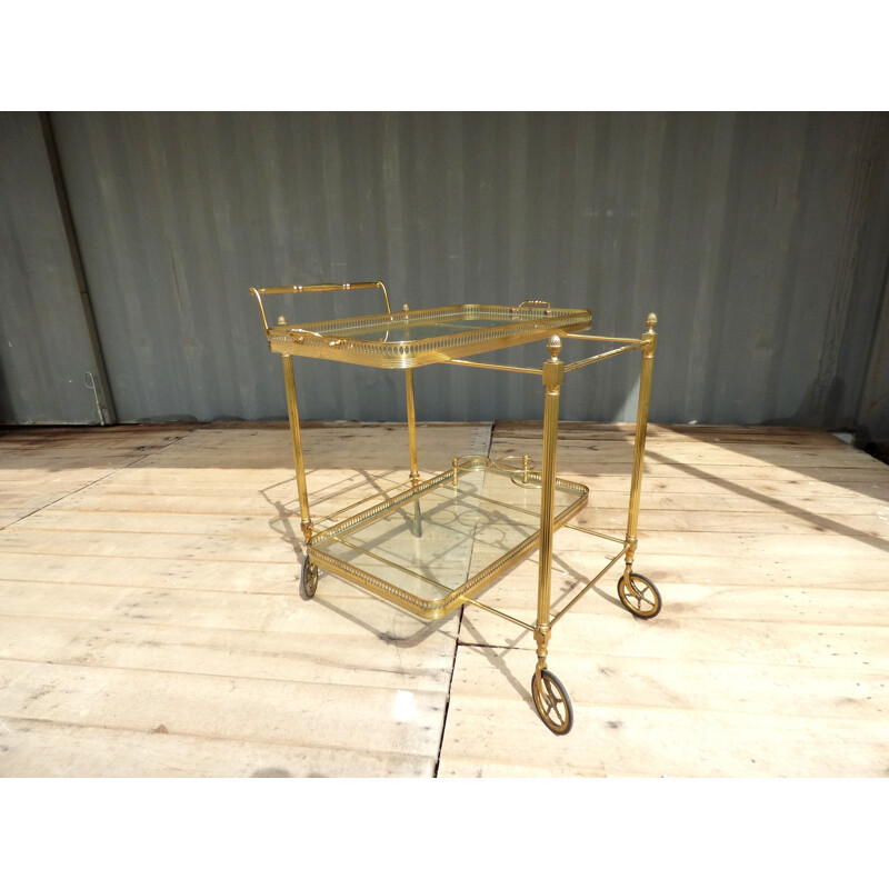 Vintage golden trolley for Maison Jansen - 1960s