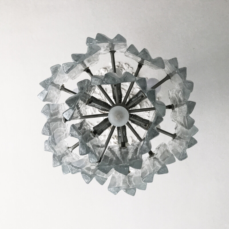 Lustre vintage en verre Kalmar - 1960