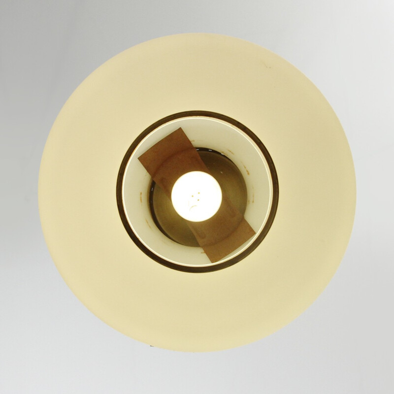 Vintage Italian pendant lamp in opaline glass - 1950s