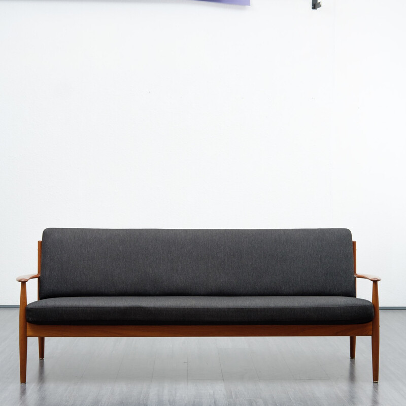 Vintage Danish teak sofa by Grete Jalk for France & Son - 1960s