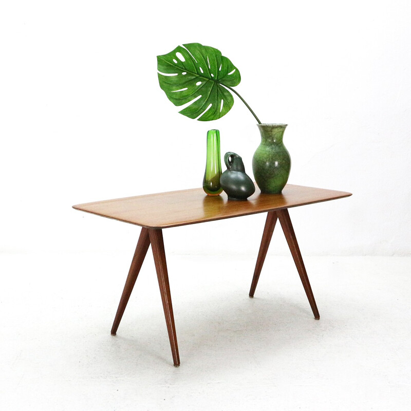 Vintage teak coffee table by Wilhelm Renz - 1950s