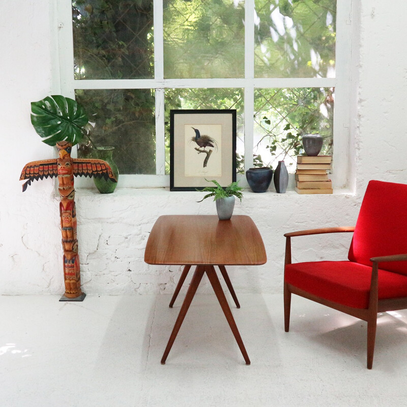 Vintage teak coffee table by Wilhelm Renz - 1950s