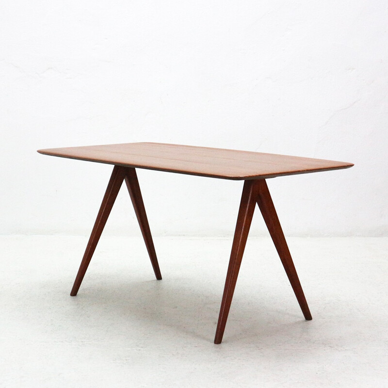 Vintage teak coffee table by Wilhelm Renz - 1950s