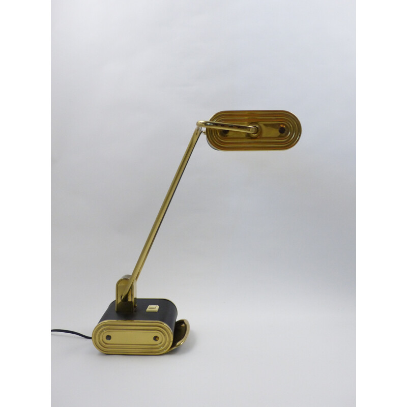 Desk lamp N71 in brass and aluminum, Eileen GRAY - 1950s