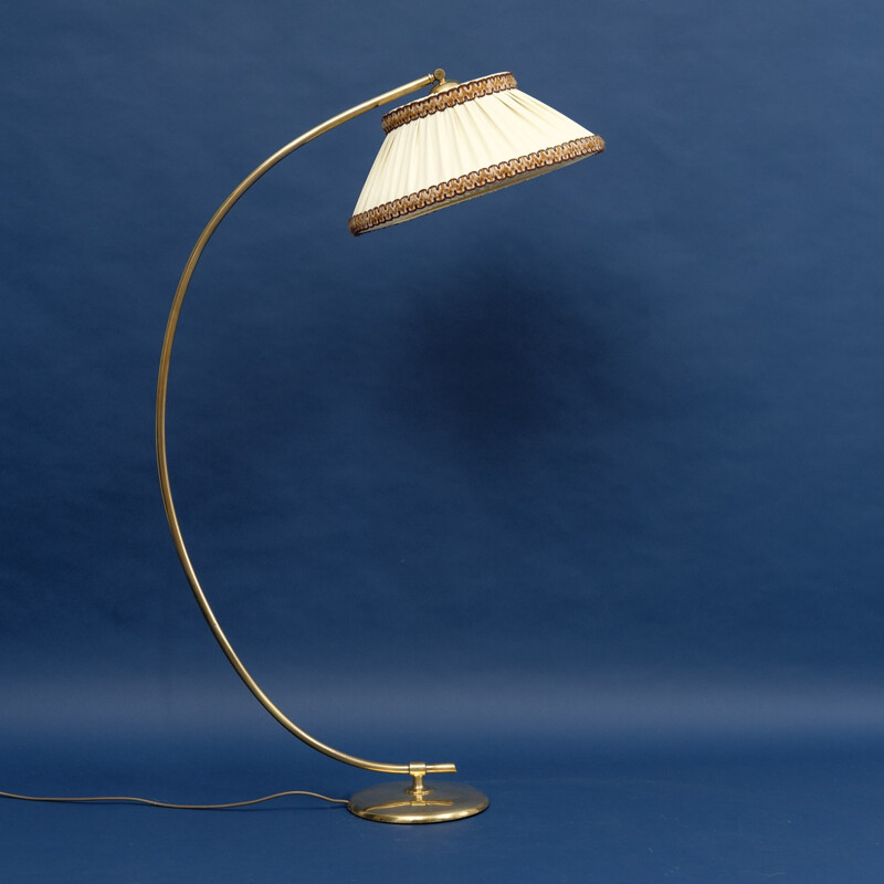 Vintage arc floor lamp with brass - 1950s