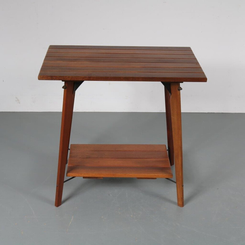 Vintage solid teak plant table - 1960s 