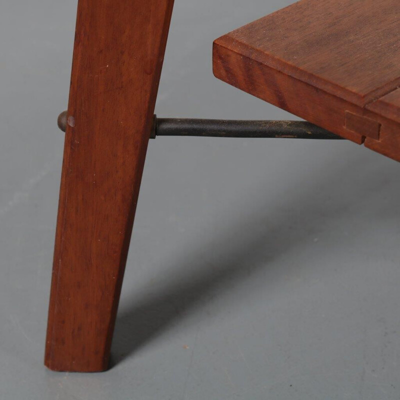 Table vintage en bois de teck massif solide - 1960