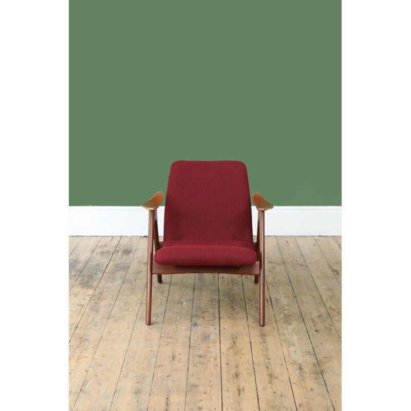 Vintage "Burgundy" armchair by Louis van Teeffelen - 1960s