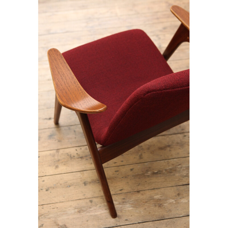 Vintage "Burgundy" armchair by Louis van Teeffelen - 1960s