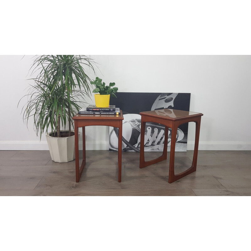 Set of 2 vintage nightstands in teak - 1960s