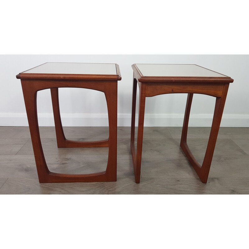 Set of 2 vintage nightstands in teak - 1960s